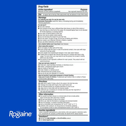 Men's ROGAINE® 5% Minoxidil Topical Foam, Three Month Supply
