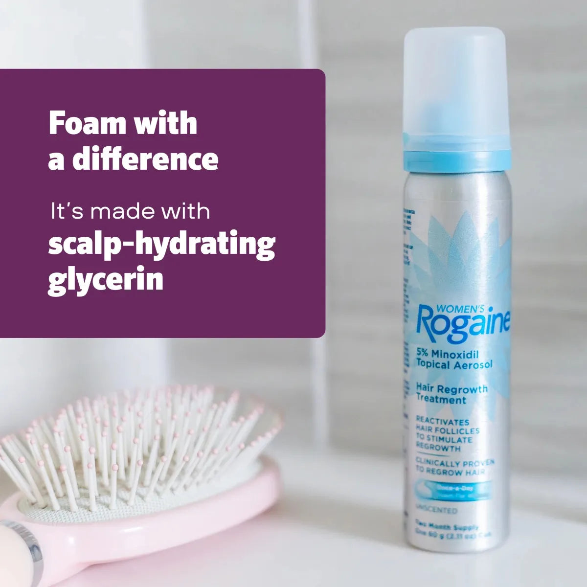 Women's ROGAINE® 5% Minoxidil Topical Foam, Four Month Supply