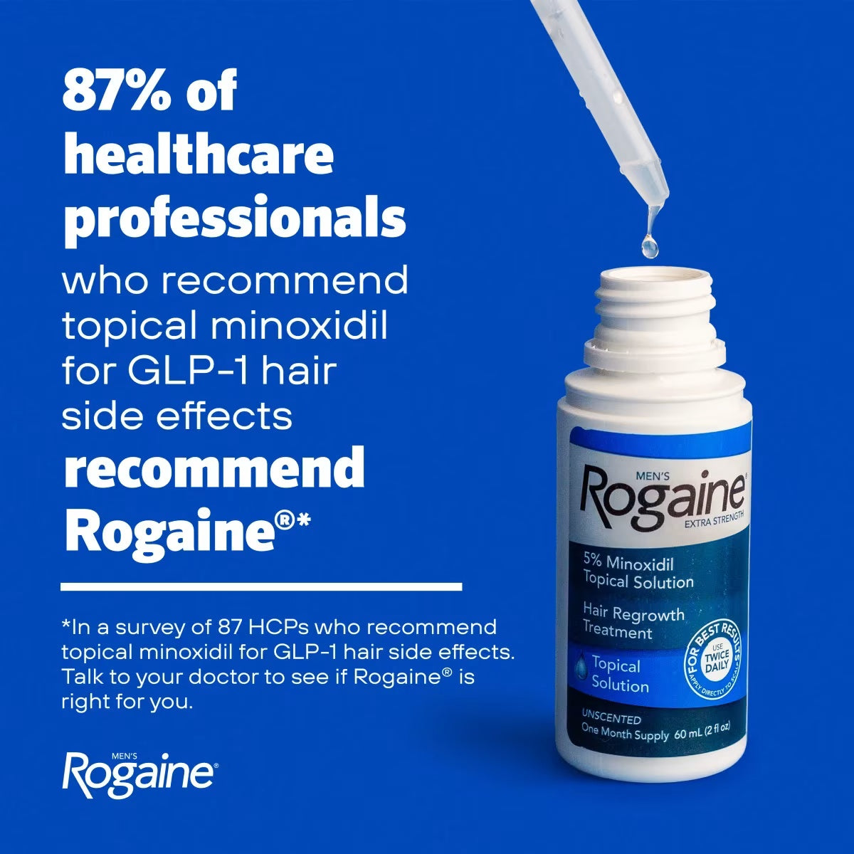 Men's ROGAINE® Extra Strength 5% Minoxidil Topical Solution Three Month Supply