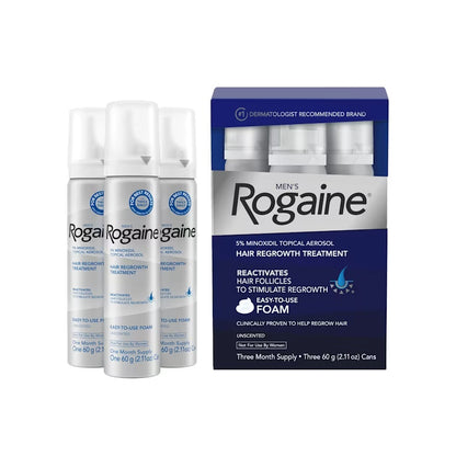 Men's ROGAINE® 5% Minoxidil Topical Foam, Three Month Supply