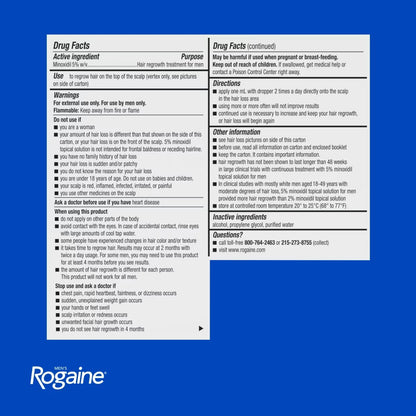 Men's ROGAINE® Extra Strength 5% Minoxidil Topical Solution Three Month Supply